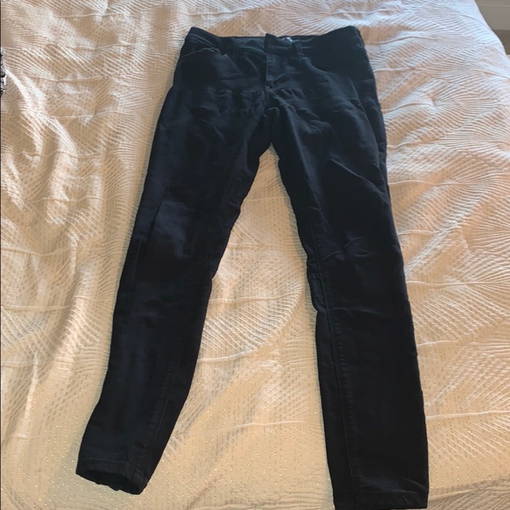Express black skinny leg/jegging material jeans